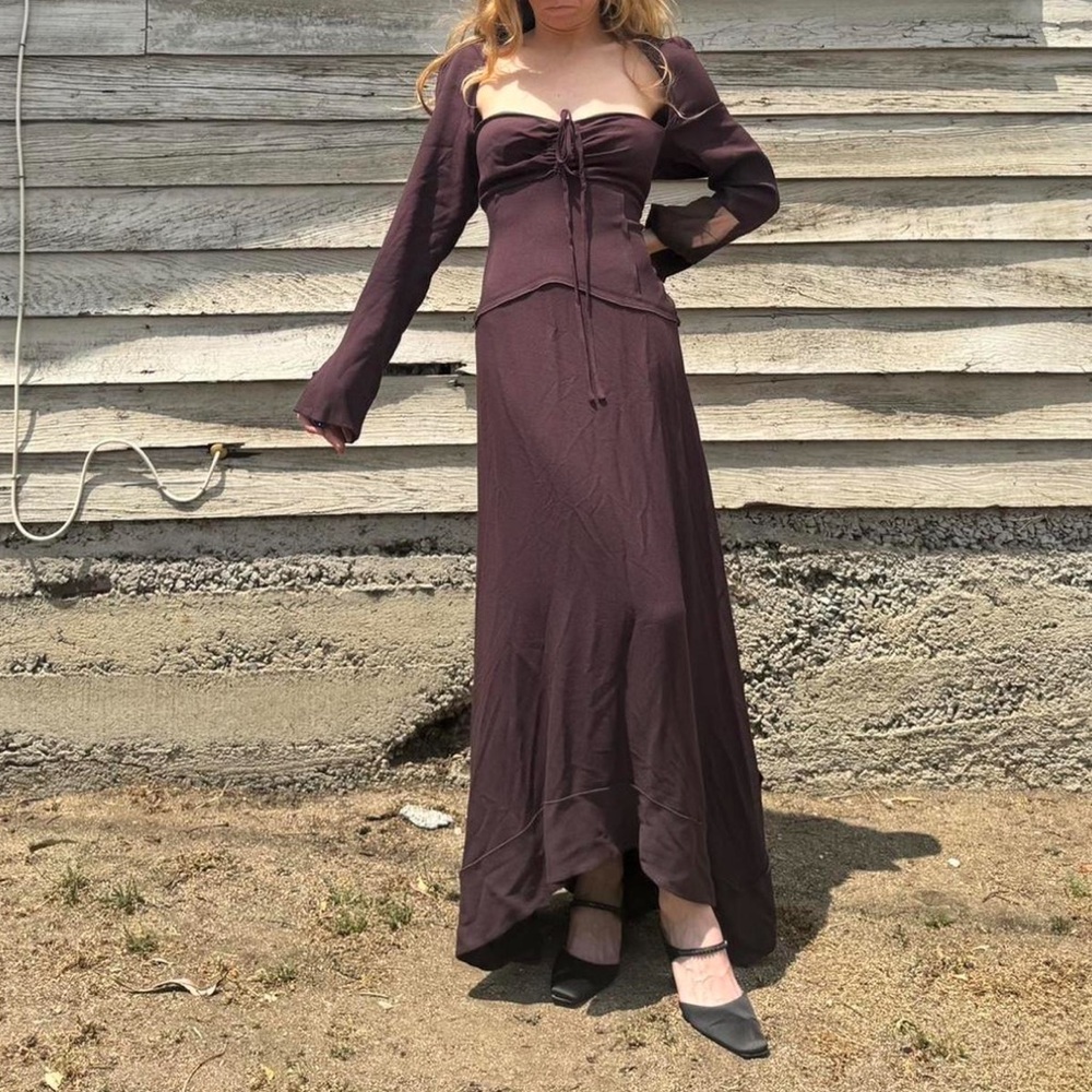 Elegant Sexy JONATHAN SIMKHAI Open-Back long sleeve midi Dress - Picture 7 of 7